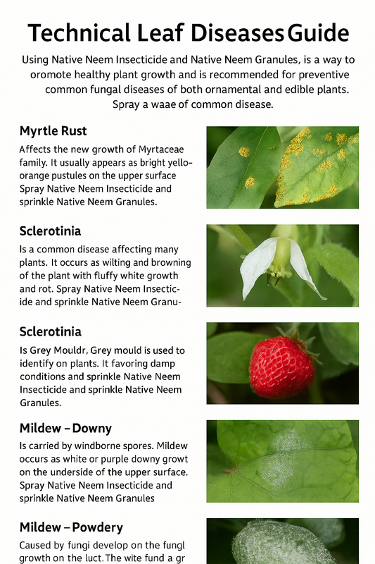 Native Neem Oil and Neem Granules for Leaf Diseases