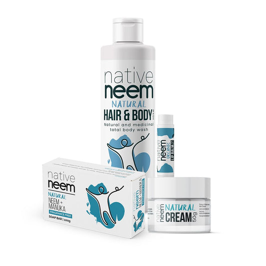 Nativeneem Body Care Bundle with wash, cream, soap and lip balm