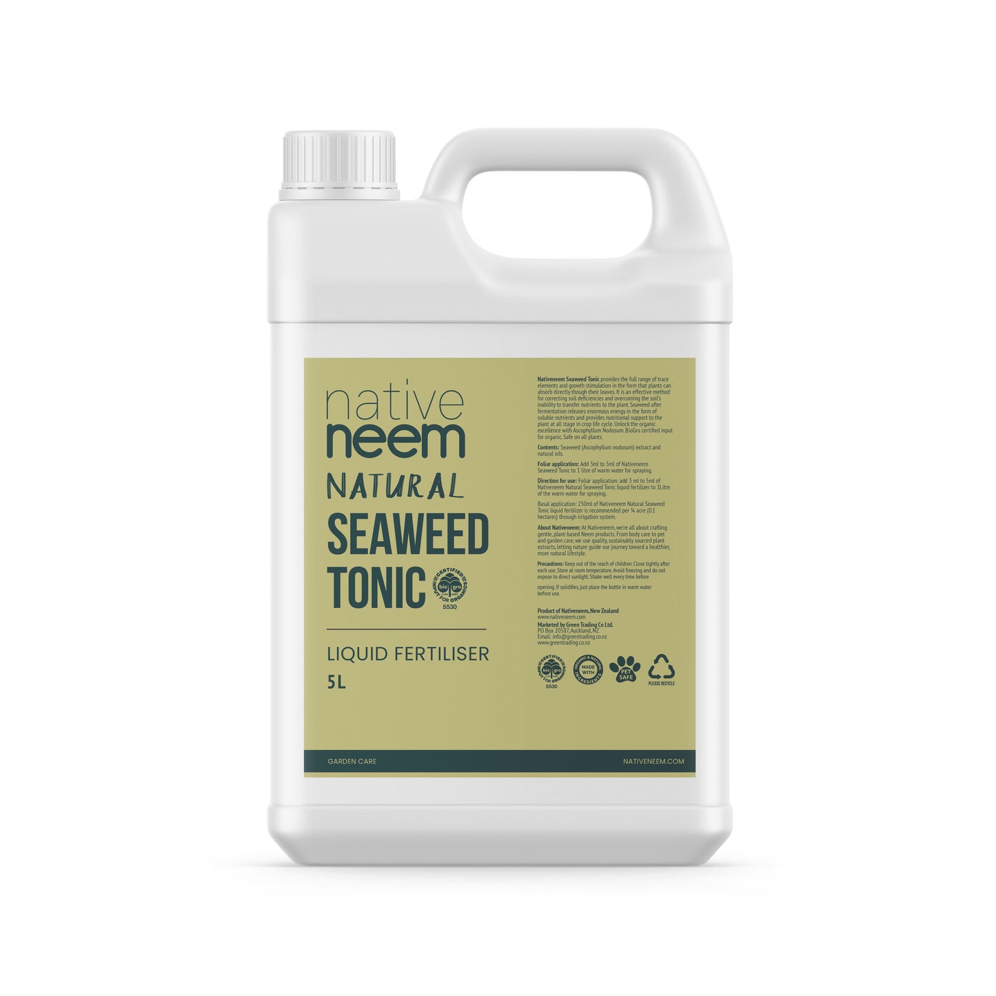 Organic Nativeneem Seaweed Tonic 5L