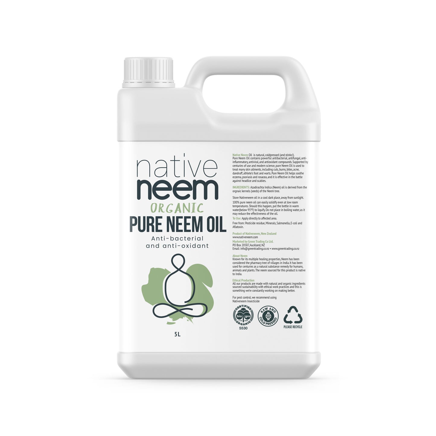 Organic Pure Neem Oil 5L