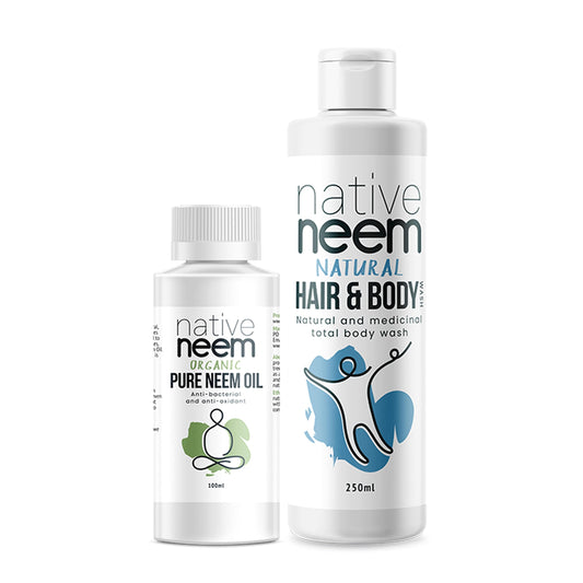 Nativeneem Head Lice Pack with neem oil and Hair and Body Wash