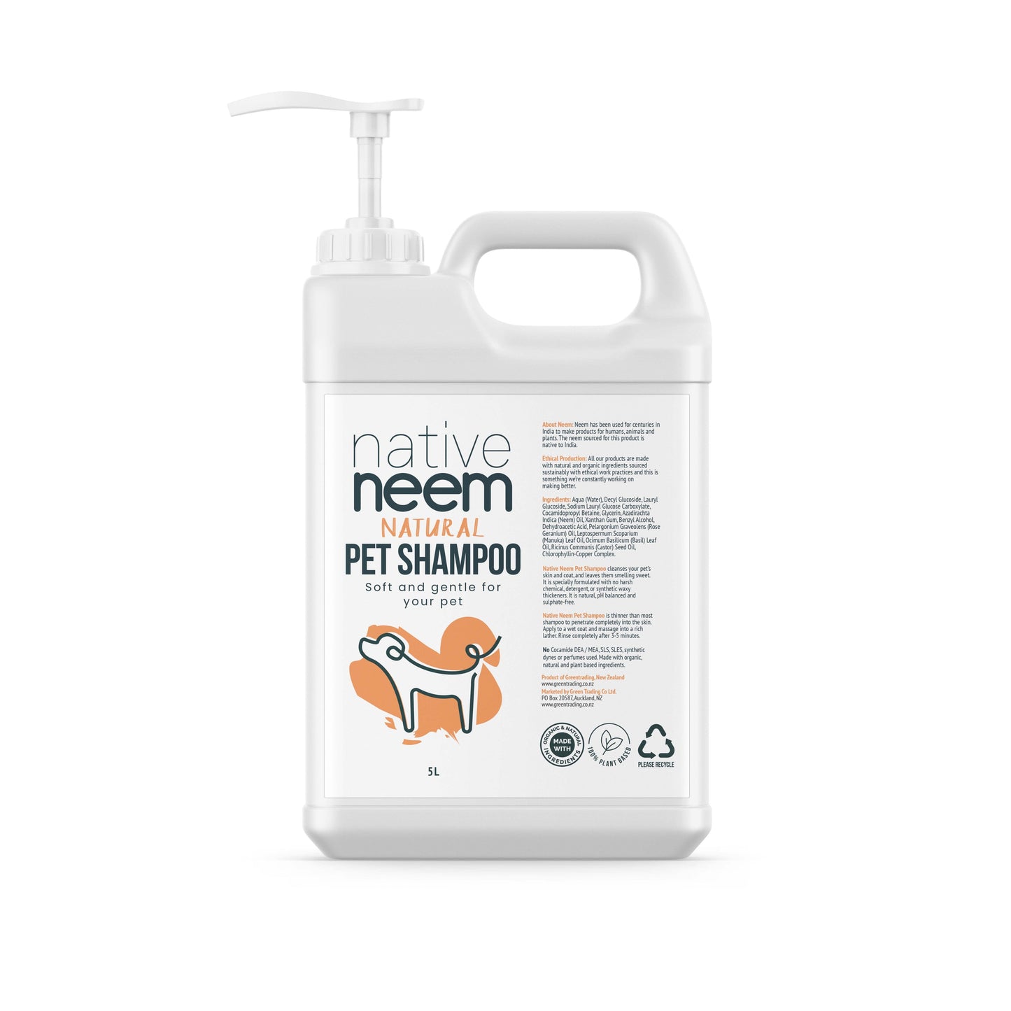 Nativeneem Organic Neem Pet Shampoo 5L