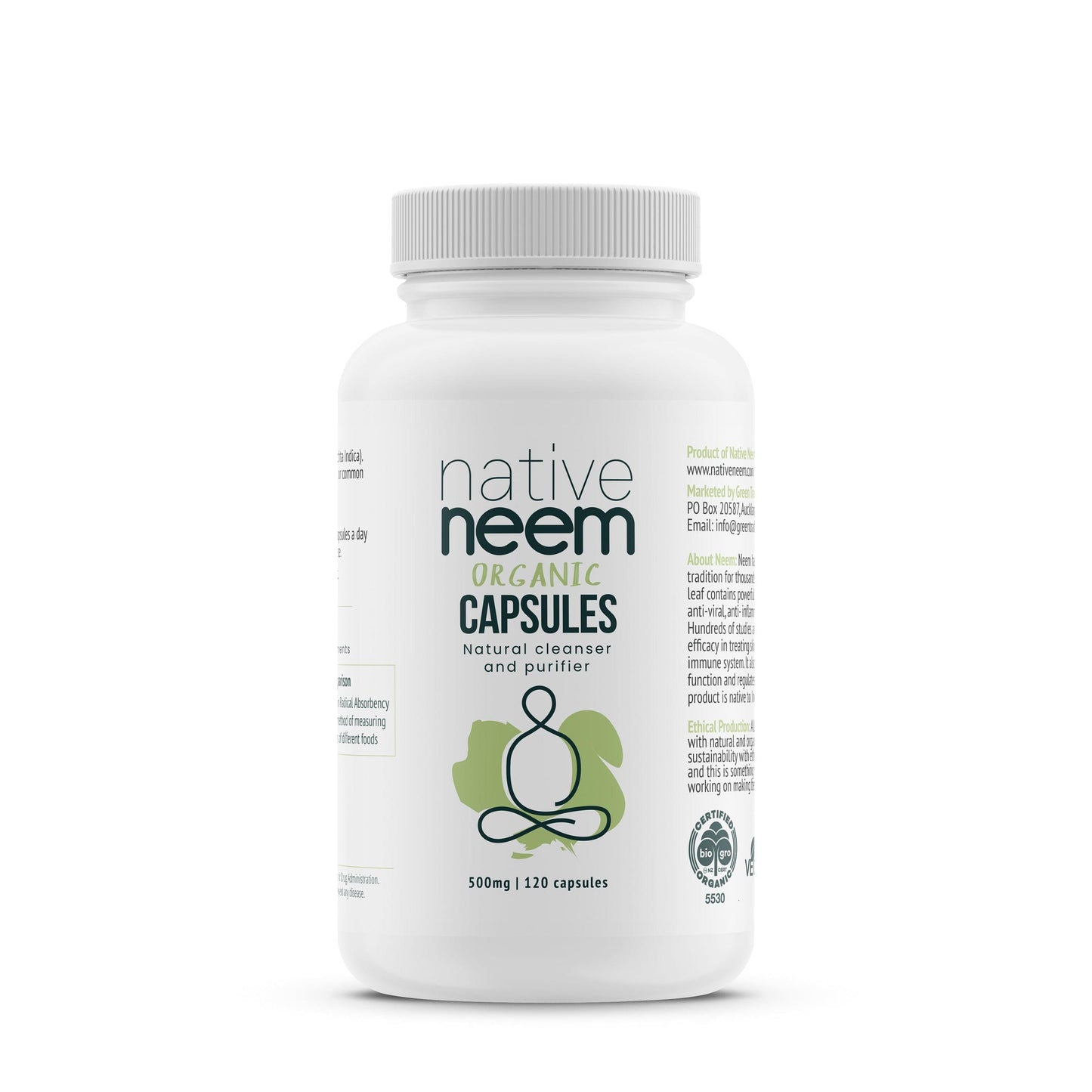 Organic Neem Capsules 500mg - NativeNeem