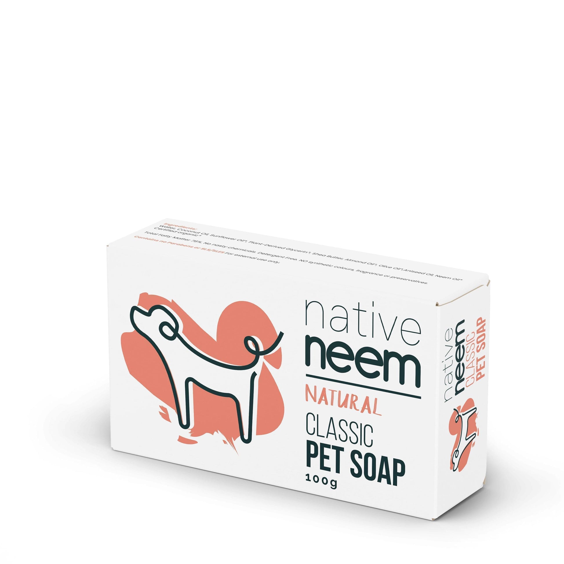 Organic Neem Pet Soap Bar 100g (Classic) - NativeNeem