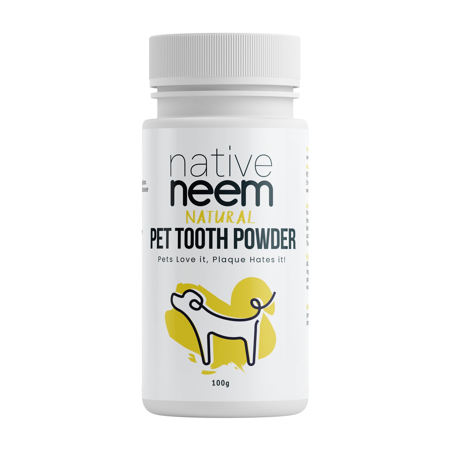 Organic Neem Pet Tooth Powder 100g - NativeNeem