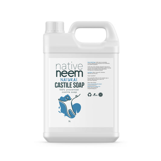 Pure Castile Liquid Soap (unscented) 5L - NativeNeem
